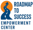 A curvy road leading into a sunset with the words Roadmap To Success Empowerment Center next to it